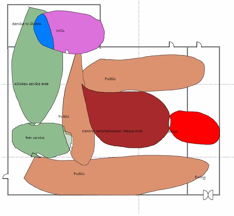 Bubble diagrams for design demonstrates interior planning ...