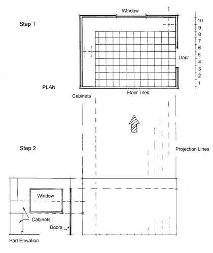 plan of proposed perspective drawing